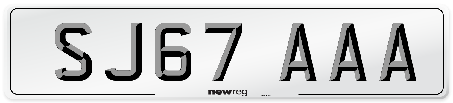 SJ67 AAA Number Plate from New Reg